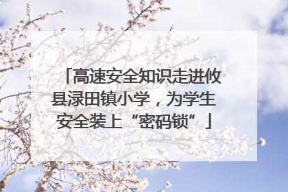 高速安全知识走进攸县渌田镇小学，为学生安全装上“密码锁”
