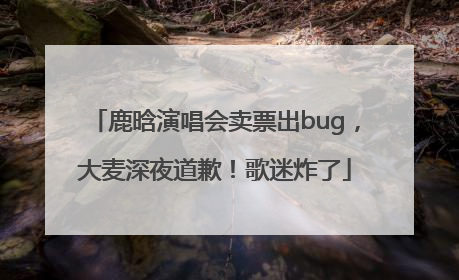 鹿晗演唱会卖票出bug，大麦深夜道歉！歌迷炸了