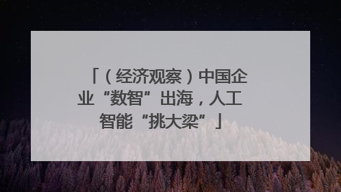 （经济观察）中国企业“数智”出海，人工智能“挑大梁”
