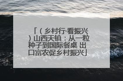（乡村行·看振兴）山西天镇：从一粒种子到国际餐桌 出口富农促乡村振兴