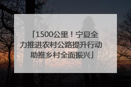 1500公里！宁夏全力推进农村公路提升行动 助推乡村全面振兴