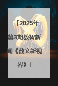 2025年第3期数智新闻《数文新视界》