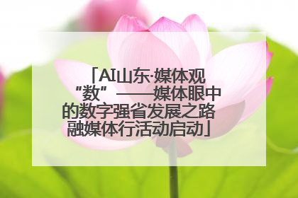AI山东·媒体观“数”——媒体眼中的数字强省发展之路融媒体行活动启动